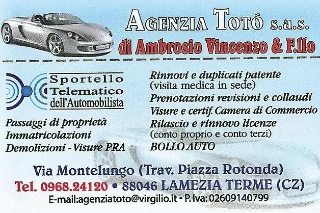 AGENZIA TOTO' DI AMBROSIO VINCENZO & F.LLO S.A.S.