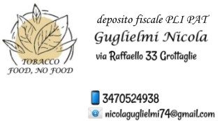 GUGLIELMI NICOLA SIGARETTE ELETTRONICHE ,CARTINE E FILTRI,FOOD.