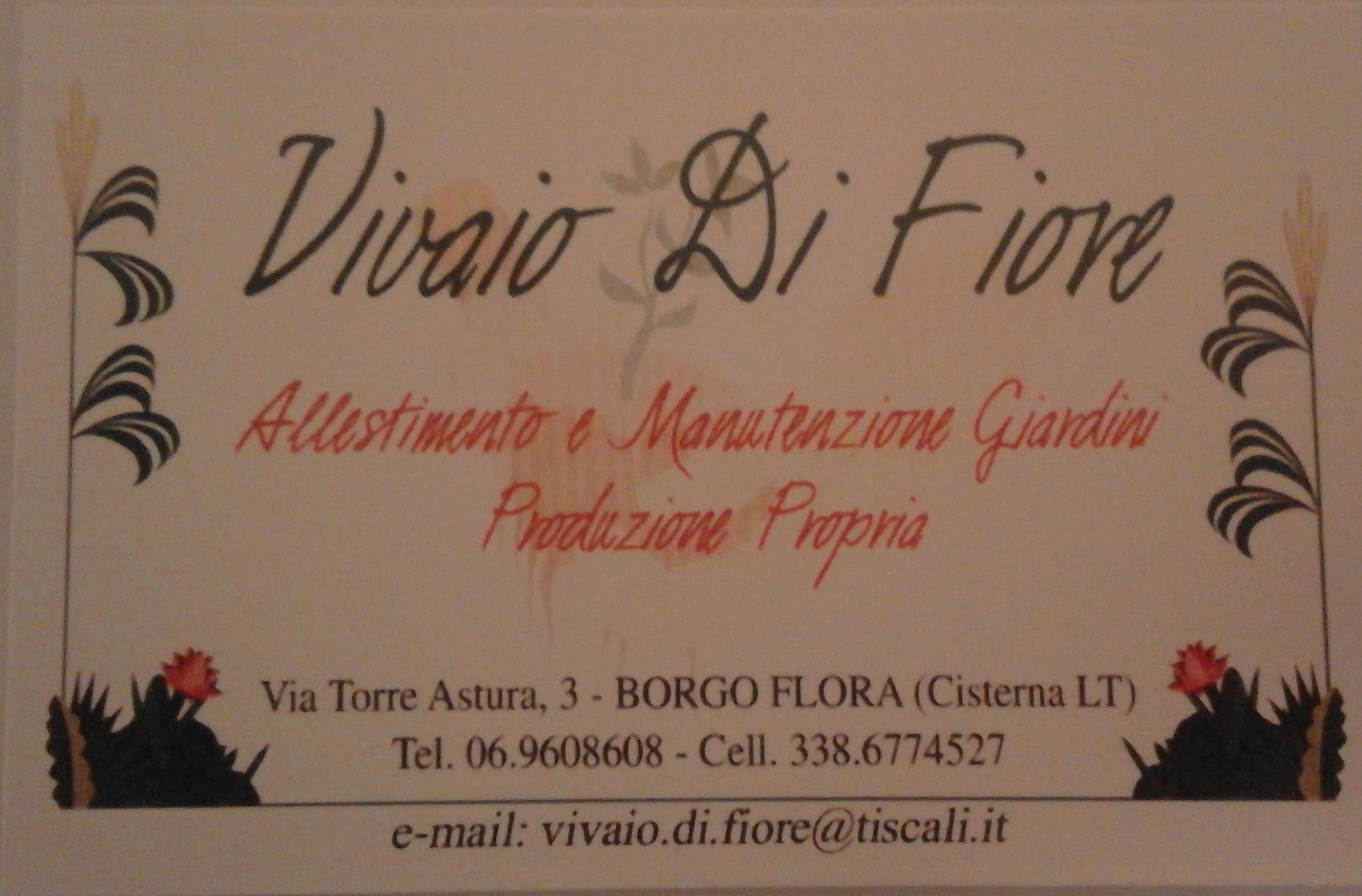 VIVAIO DI FIORE SOCIETA' SEMPLICE AGRICOLA