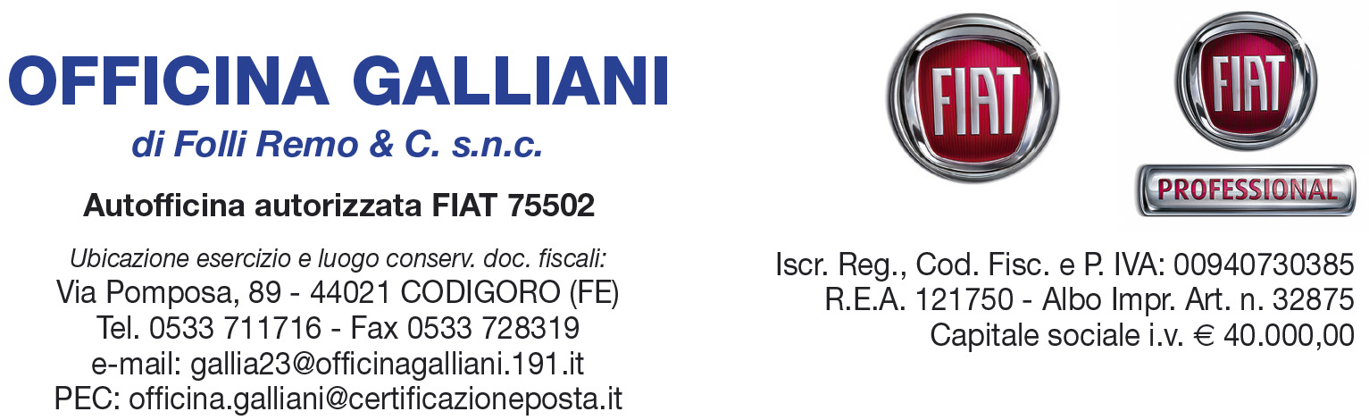 officina galliani di folli remo e c. - s.n.c.