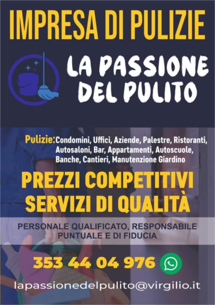 Impresa di pulizie la passione del pulito di bandiera valentina