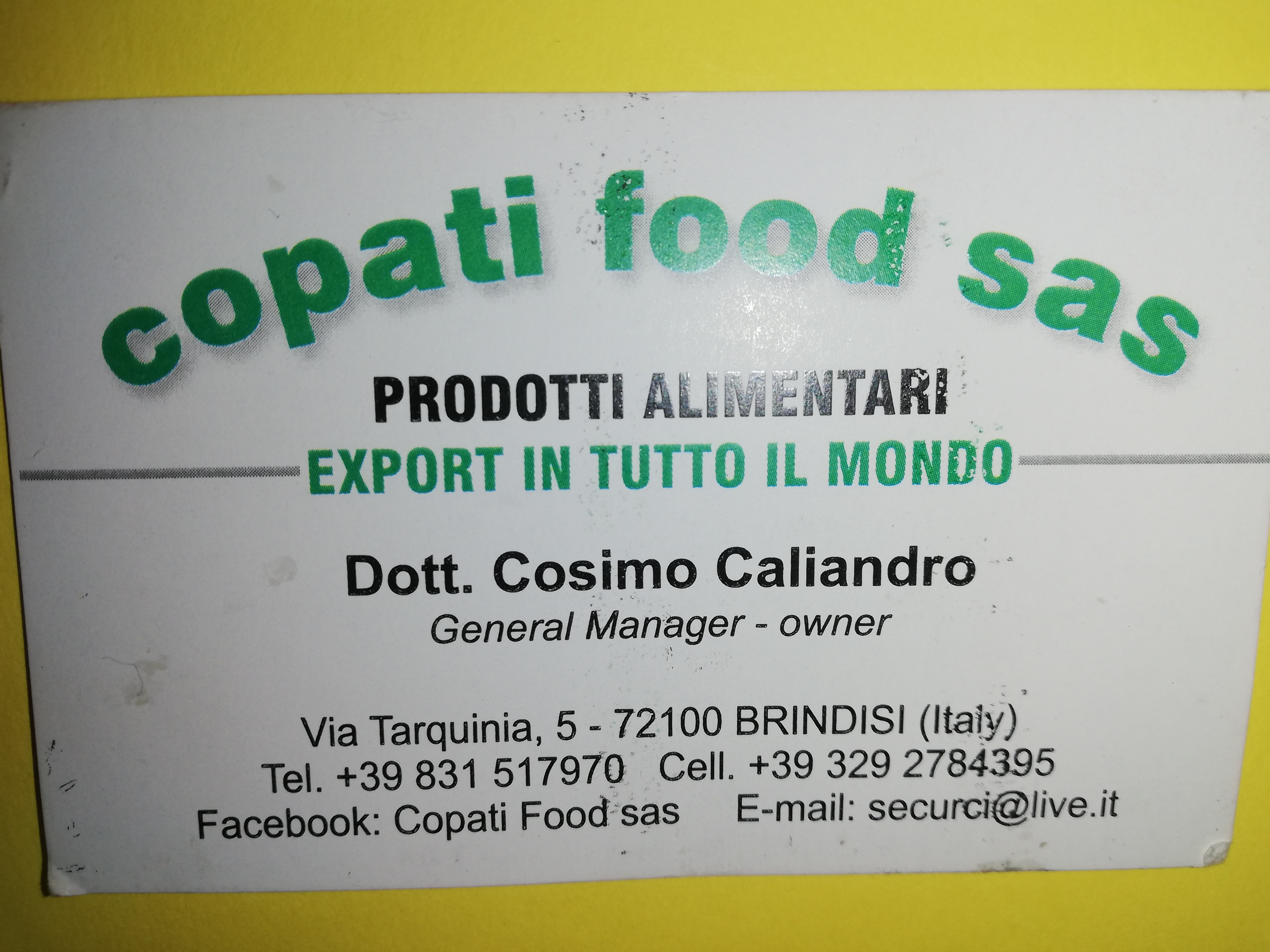 copati food di miccoli anna maria s.a.s.