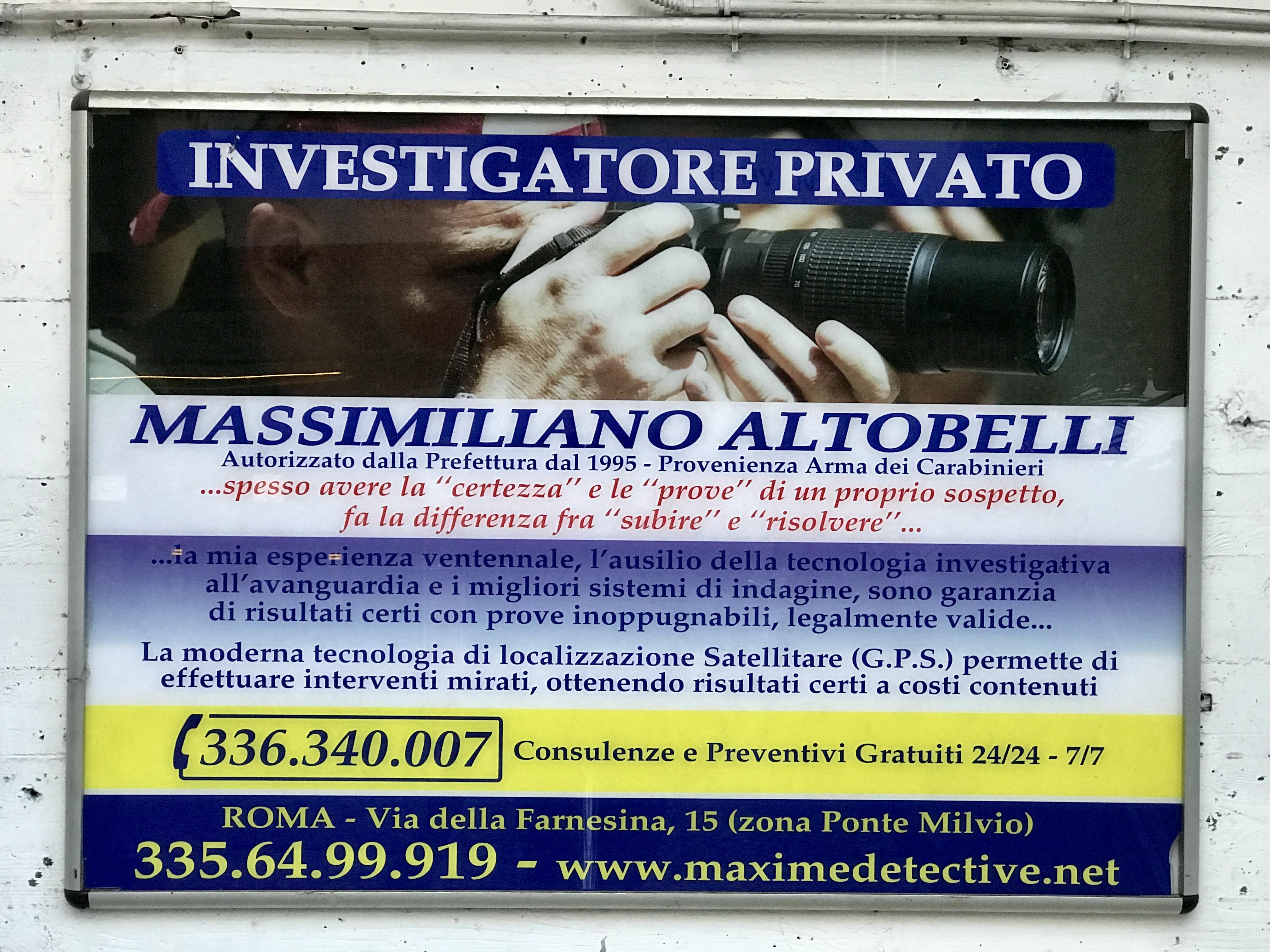Investigatore Privato Roma Massimiliano Altobelli