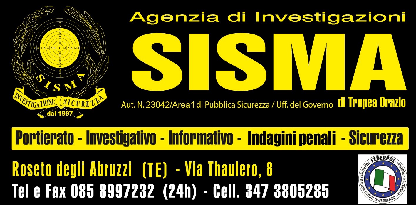 AGENZIA DI INVESTIGAZIONI E SICUREZZA SISMA DI TROPEA ORAZIO