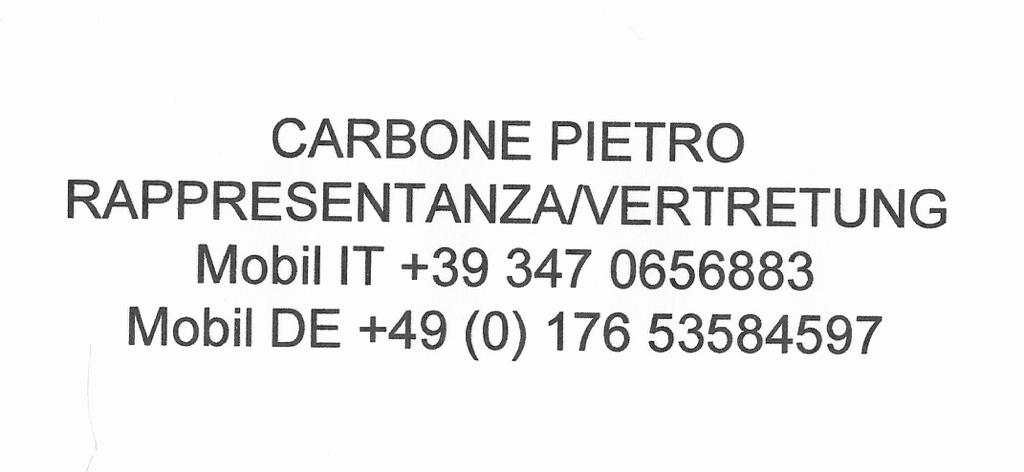 Carbone Pietro Rappresentanza/Vertretung