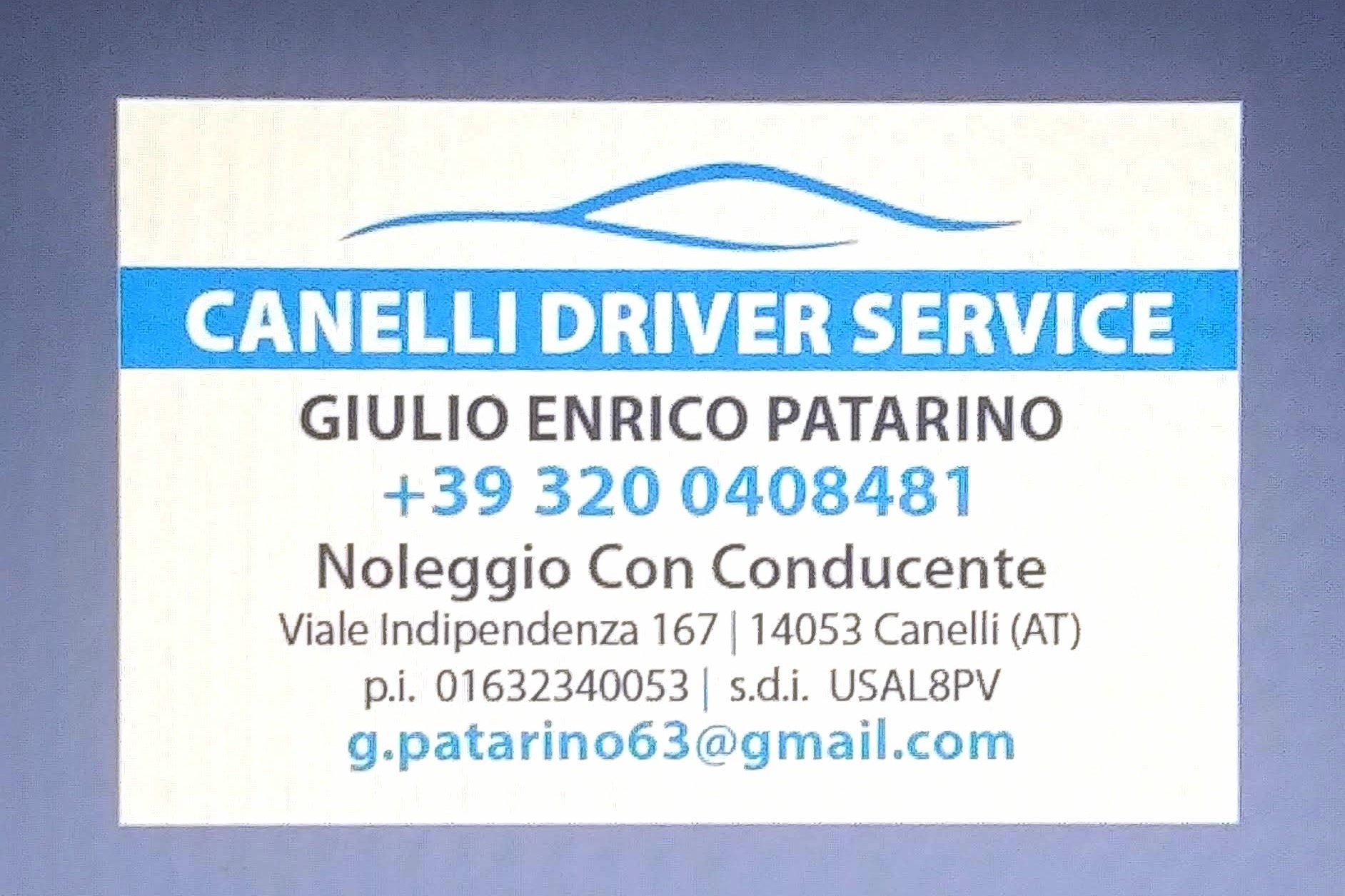 CANELLI DRIVER SERVICE (NOLEGGIO CON CONDUCENTE / TAXI)